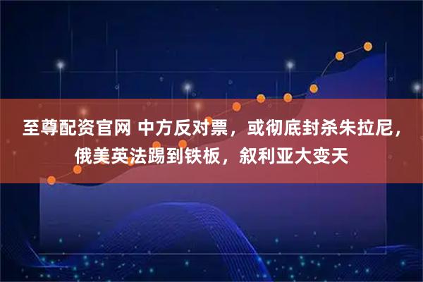 至尊配资官网 中方反对票，或彻底封杀朱拉尼，俄美英法踢到铁板，叙利亚大变天
