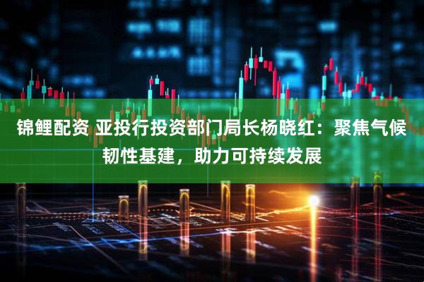 锦鲤配资 亚投行投资部门局长杨晓红：聚焦气候韧性基建，助力可持续发展