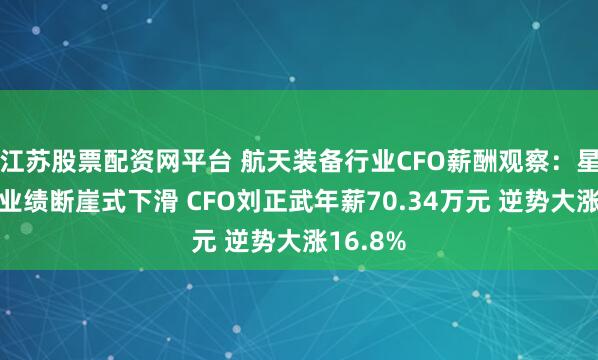 江苏股票配资网平台 航天装备行业CFO薪酬观察：星网宇达业绩断崖式下滑 CFO刘正武年薪70.34万元 逆势大涨16.8%